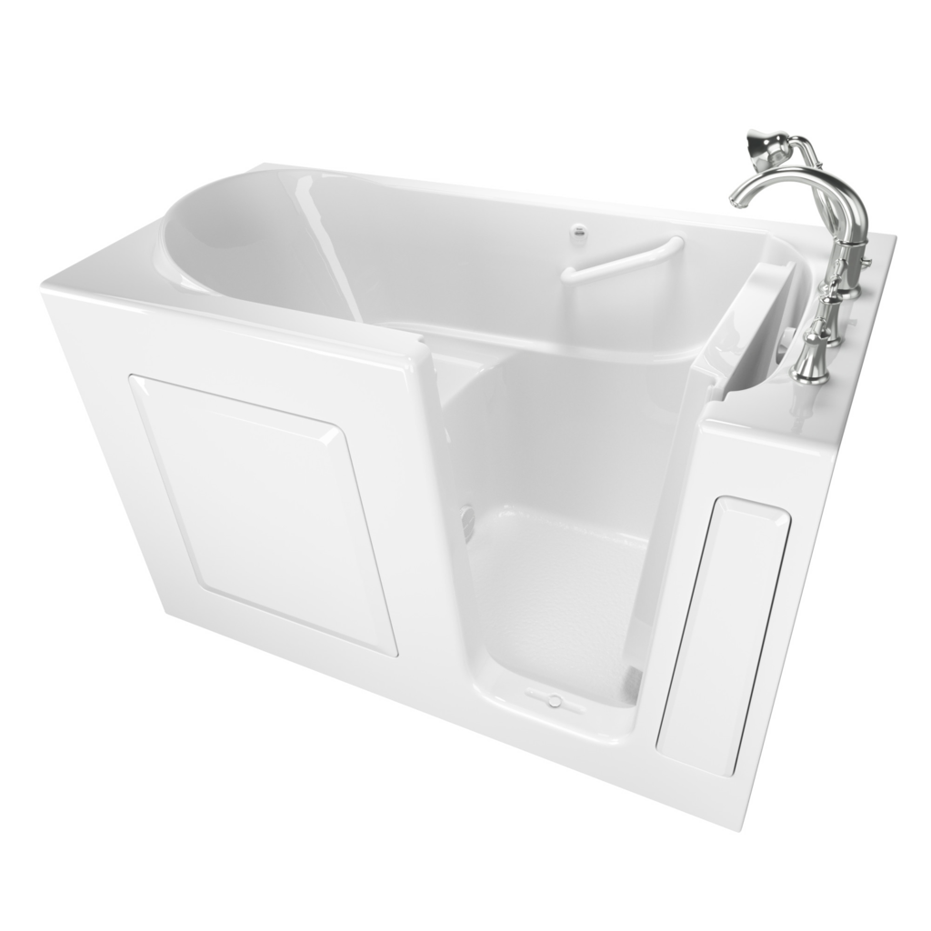 Gelcoat Value Series 30 x 60-Inch Walk-in Tub With Soaking Bath - Right-Hand Drain With Faucet